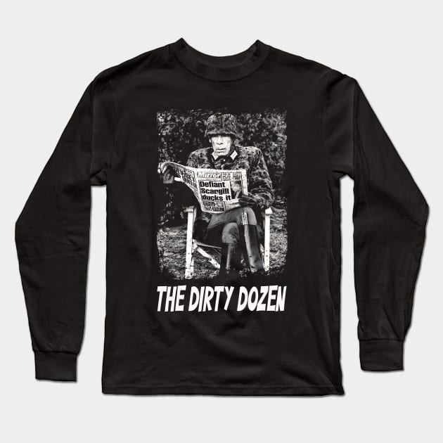 Classic War Cinema Dirty Movie Poster Shirt Long Sleeve T-Shirt by Camping Addict